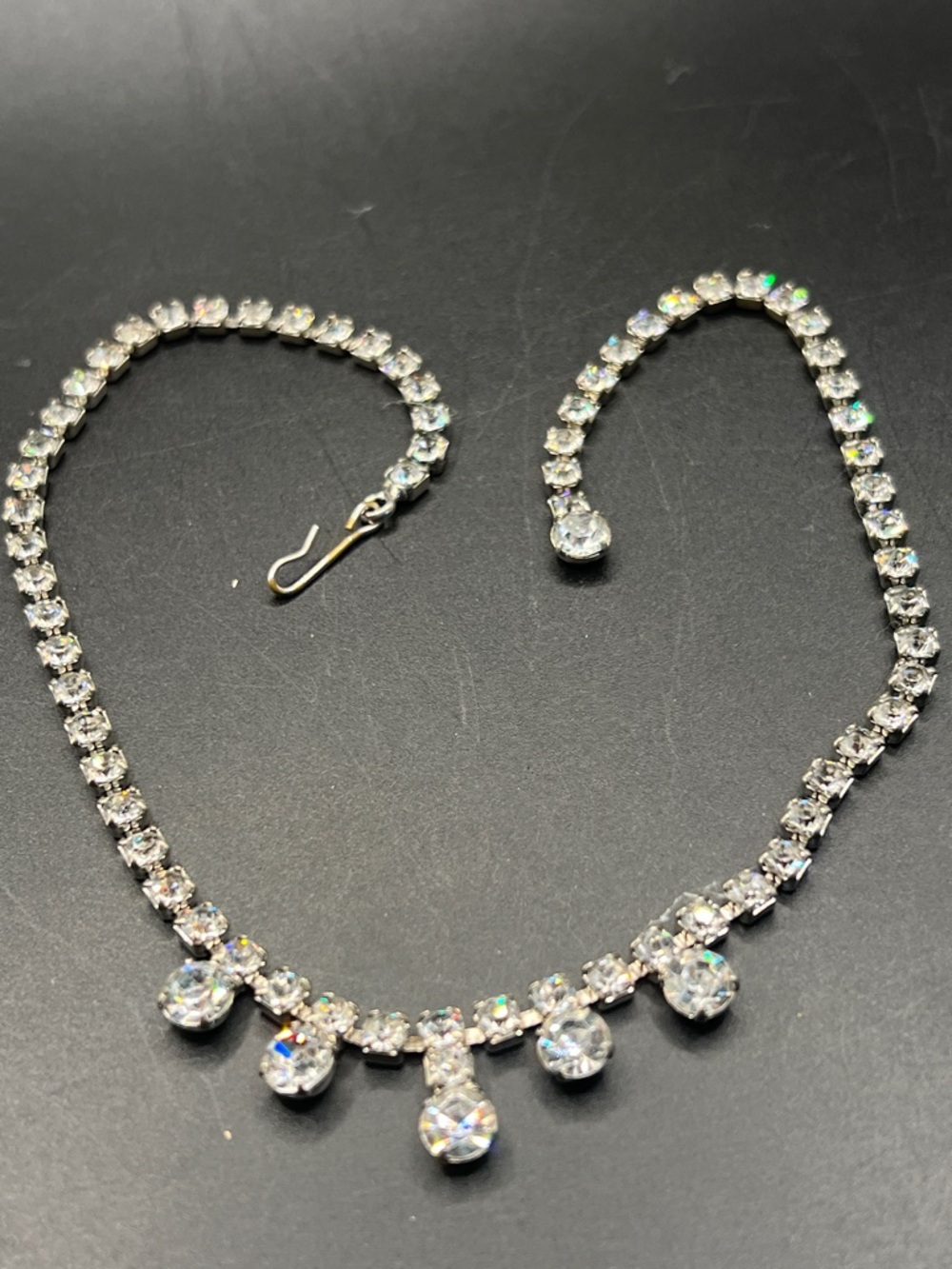 Vintage Crystal Drop - Silver Tones 30